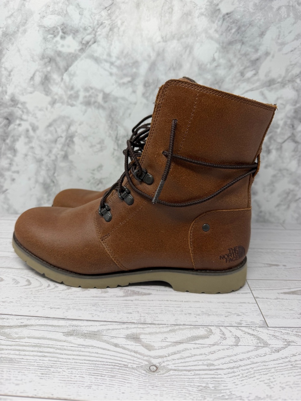 The North Face Women's Brown Lace-Up Suede Ankle Boots